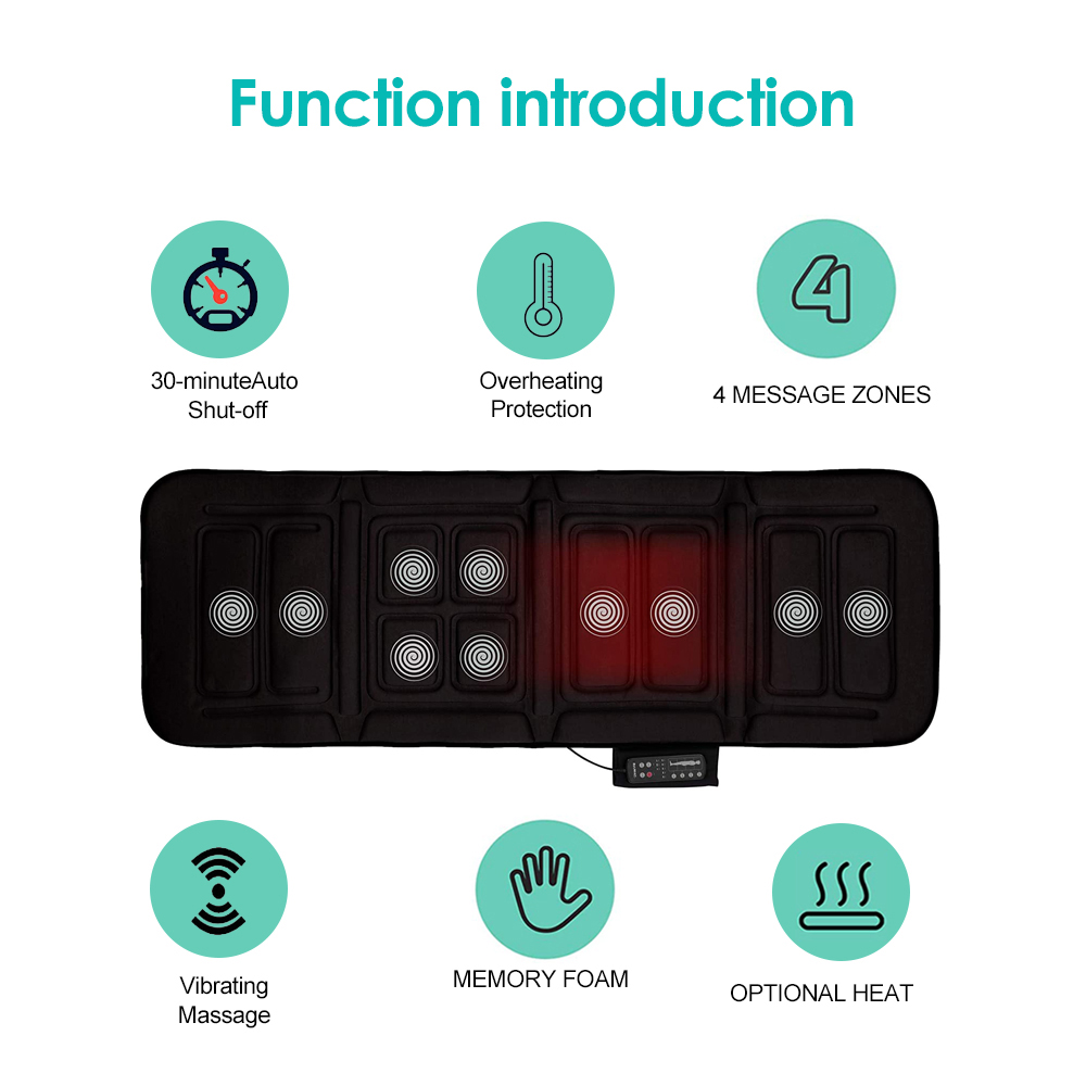 Heating Video Massaging Mattress Adult Topper Bed Vibrator Massage Mattresses