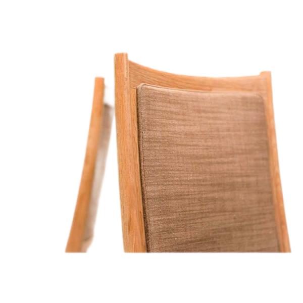 Dining Room Furniture Solid Wood High Back Chairs with Fabric Upholstery in Nordic Design
