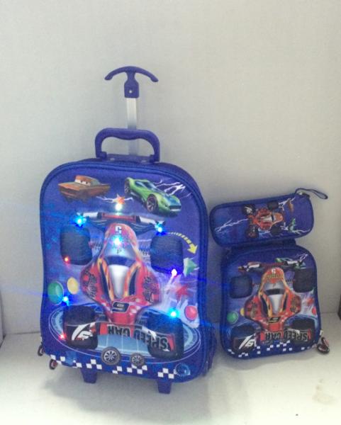 2016 Hot sale LED 3D EVA Kids' Trolley 3 pcs