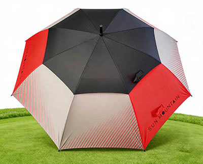 68 Inch Double Canopy Golf Umbrella with 100km/h Windproof and UV30+ Sun Protection