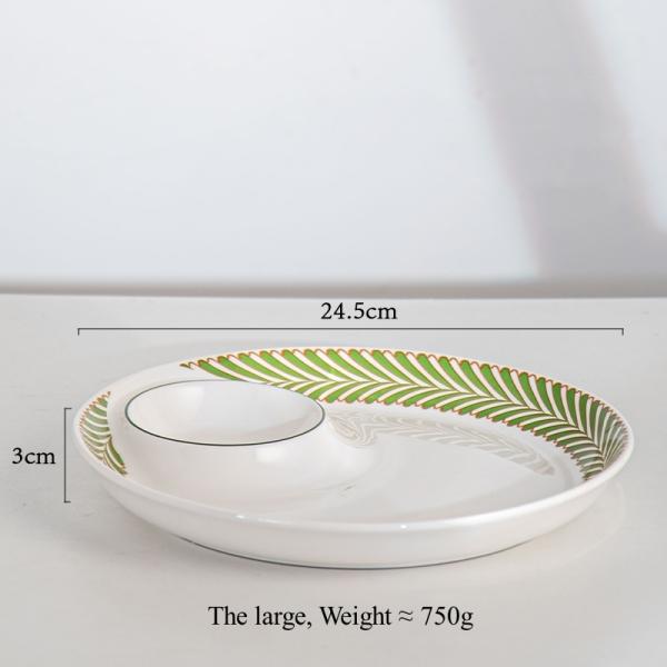 Sustainable 9.5 Inch And 8.5 Inch Ceramic Porcelain Party Plates With Sauce Dish Susi Plate