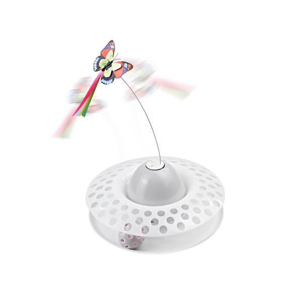 Игрушки котенка дразнилки & Exerciser взаимодействующего кота автоматические с закручивая бабочкой