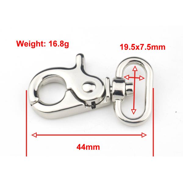 Custom Trigger Dog Bag Snap Hook Nickle Color With Lacquer 19.5mm Size