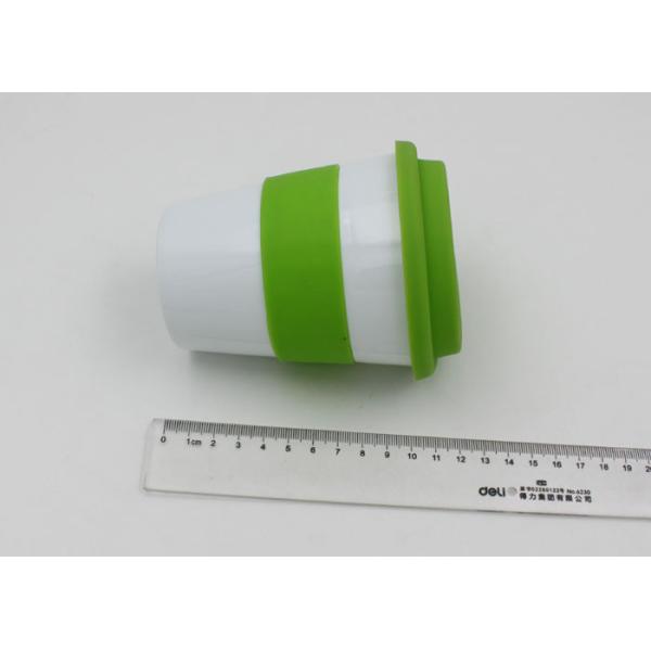 Custom Printed Colorful Plastic Coffee Cup With Silicone Lid And Grip 350ml