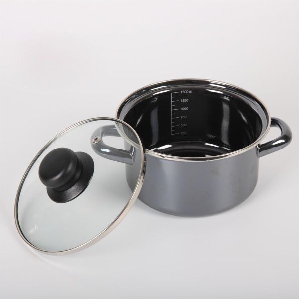 Daily Kitchen Enamel Cooking Pot Food Warm Soup Casserole Stewpot Customized Logo