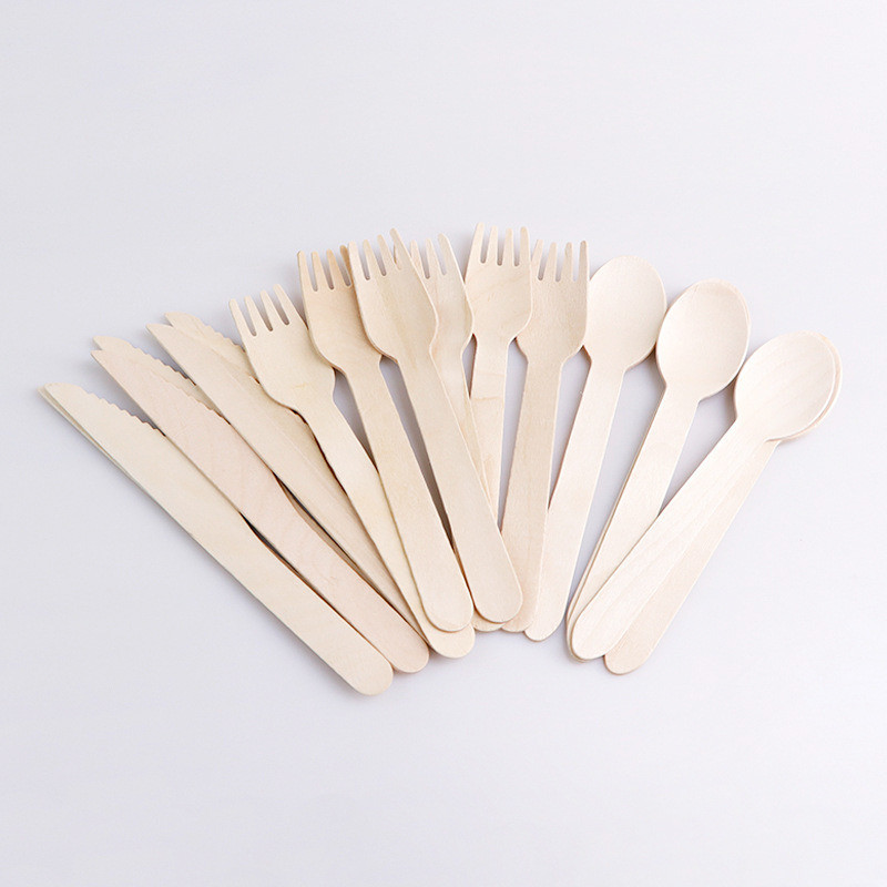 Compostable Disposable Wooden Cutlery Set Spoon for Customized Sale in Different Sizes