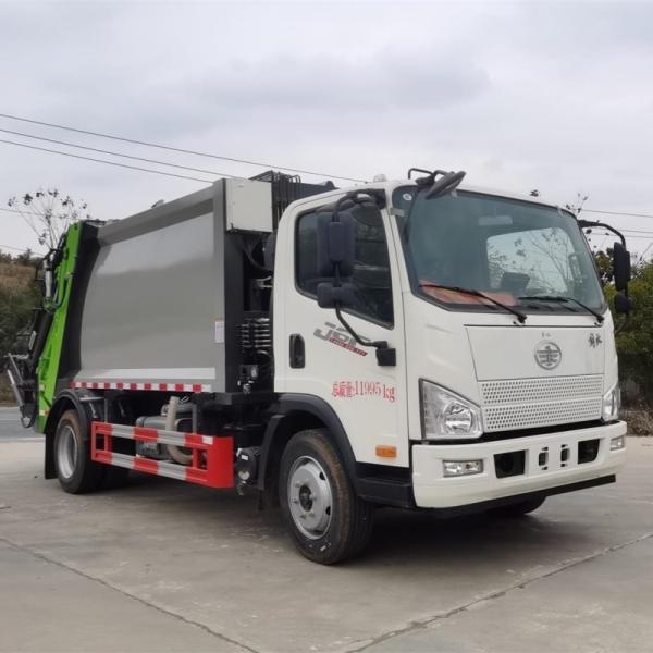 12000KG Diesel Rubbish Compactor Truck With Side And Rear Protection