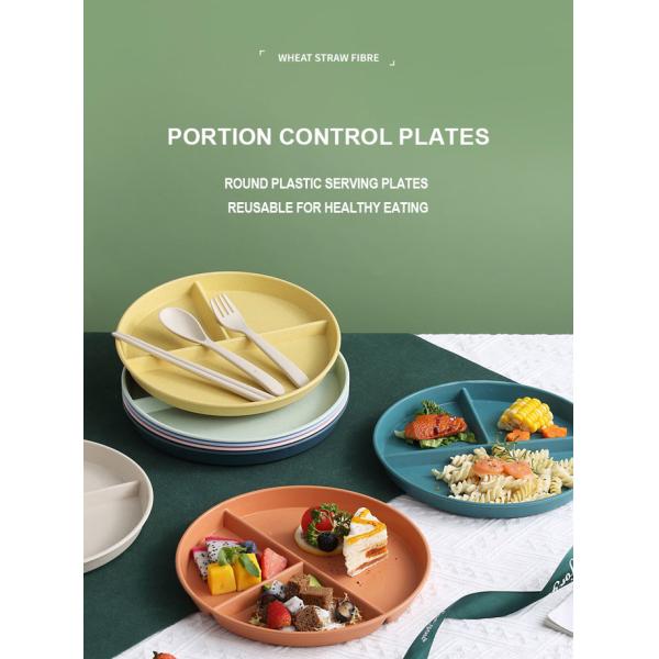 Многоразовый 3-комплектный обеденный столик БПА-беспроводный микроволновый посудомоечный автомат безопасный пшеничный волокно PP