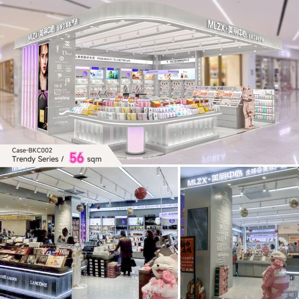 Customized Mini Retail Beauty Kiosk Store Display Furniture