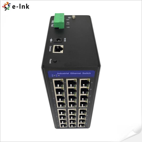 o ponto de entrada industrial de 48v IPv6 comuta 10M/100M/1000M porto de 16 pontos de entrada + o porto 8 RJ45