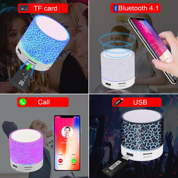 Logo Customized Bass 3d Sound Stereo USB Wireless Charging Bass High Quality Loud Blue Tooth Speaker
