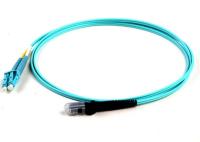 Cabo de remendo azul MTRJ da fibra ótica do Aqua ao duplex 2.0mm 5Mtrs OFNR de LC/UPC OM3 50/125