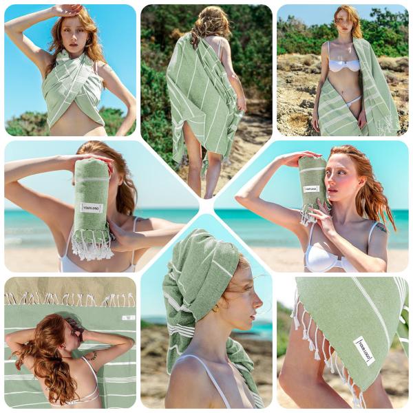 Personalized Super Absorbent Oversized Cotton Beach Towel Sustainable and Lightweight