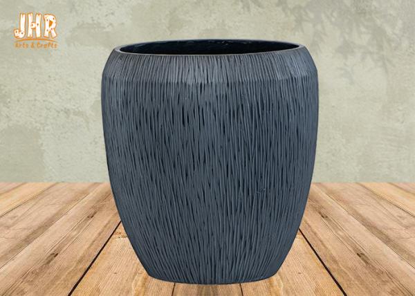Clay Garden Pots Large Fiberclay Plant Pots Outdoor Clay Planters Painted Flower Pots Gray Color
