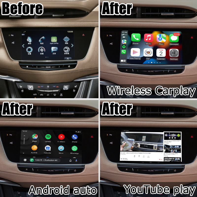 Коробки навигации андроида GPS интерфейс беспроводной carplay автоматической видео- для видео Кадиллака XT5