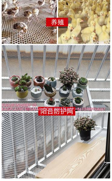 Customized Plastic Flat Breeding Mesh Bird Safety Net For Chicken Farm Poultry Net Cage