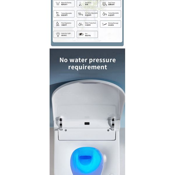 ARROW One Piece Wall-Mounted Smart Toilet with P-Trap and Intelligent Bidet Features