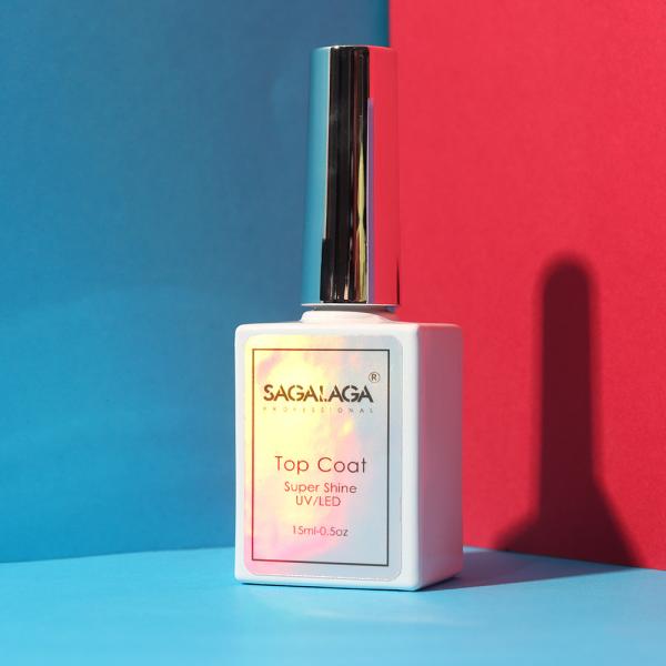 Cure time LED Lamp 30s Clear Matte Top Coat 15ml for Long Lasting No Wipe Soak Off UV Gel Nail Polish Private Label