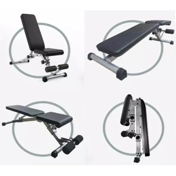 Customized Adjustable Black PU Steel Bench Workout Equipment Home Gym
