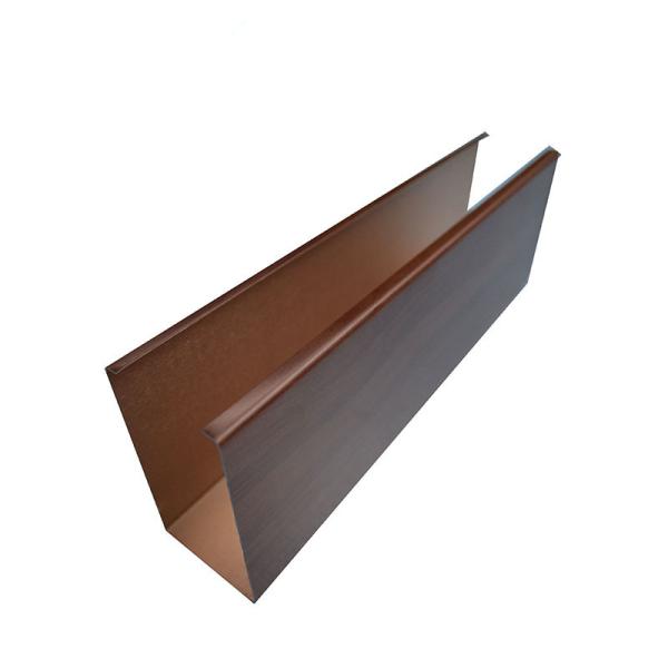 Wood  Metal Rectangle Aluminum Veneer Panel ,  Decorative Materials Aluminum Solid Panel