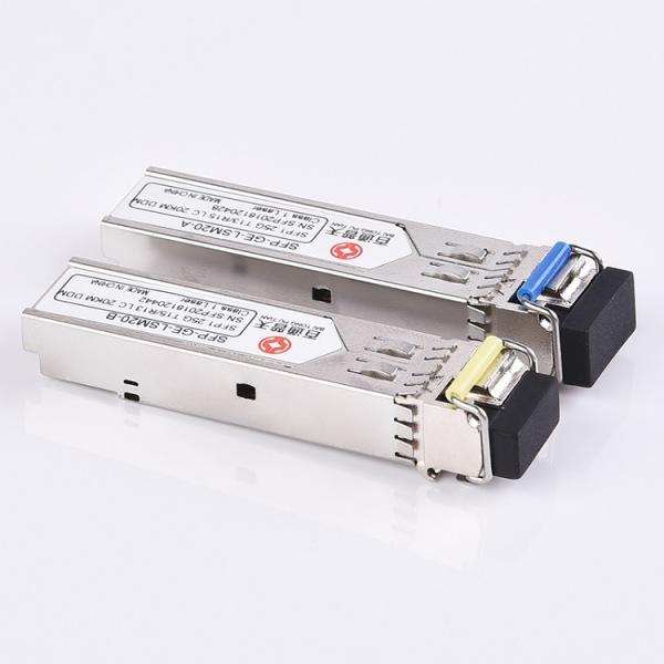 módulo de SFP da fibra ótica de 100M LC Single Fiber 1310NM 1550NM 20KM