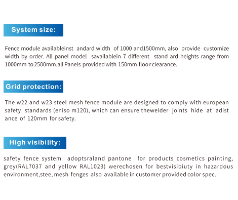 Workshop Protection Robot Safety Fence Metal Wire Mesh 2 Meters Height