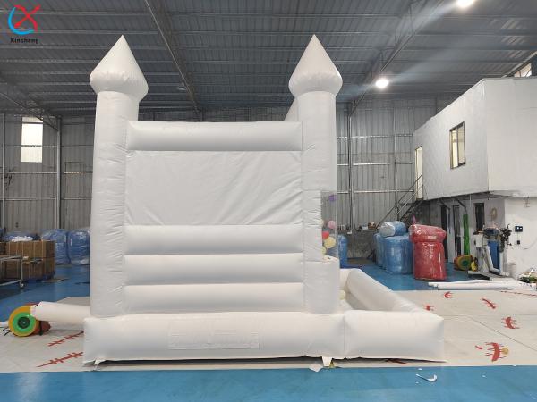 Wedding Jumping Castle Bounce House With Pool Inflatable White Bouncy House