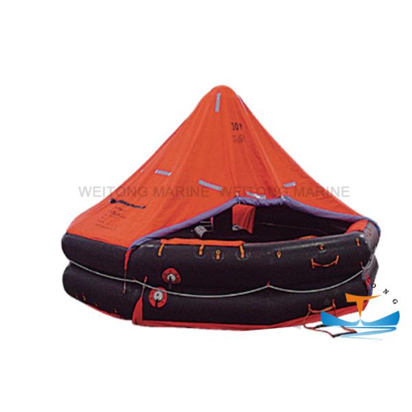 Safe Emergency Raft For Boat , 16 Man Liferaft Watertight Material Large Capacity