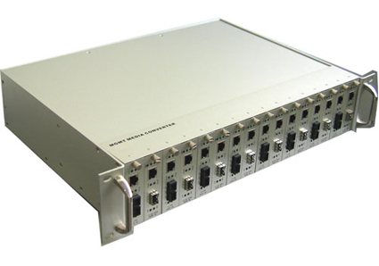 Full Duplex Manageable Media Converters ST SC , 16 Port Network Switch Rack