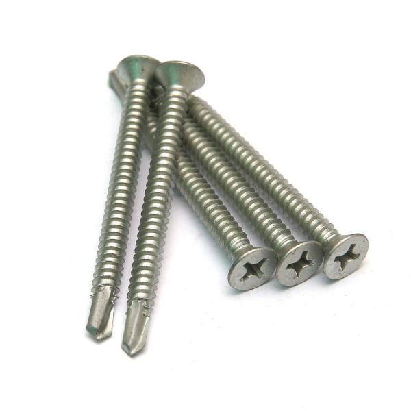 CSK Head Compound Self Drilling Screw , Flat Head Bi Metal Self Drilling Screws