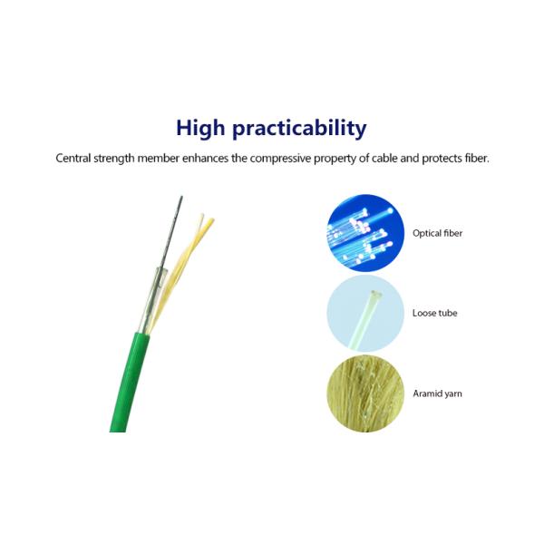 2 Core Mini Optical Cable , Micro Air Blown Fiber Cable FRP OEM