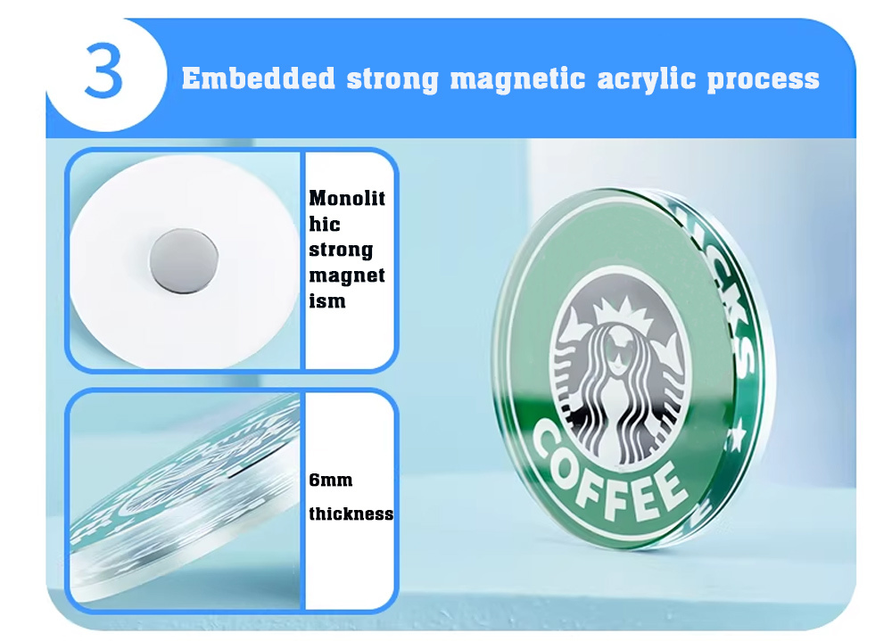 Custom High-Transparency Acrylic Refrigerator Sticker with Strong Magnetic Design and Customizable Size and Shape