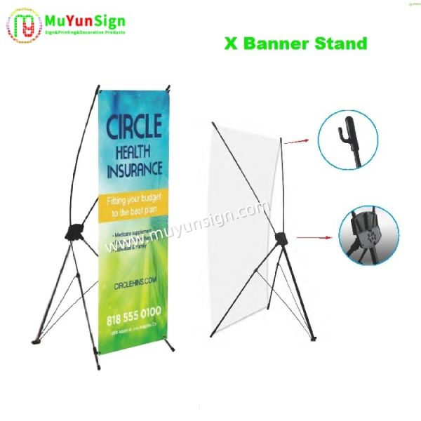 Aluminum Alloy Outdoor X Banner Stand for Advertising Display