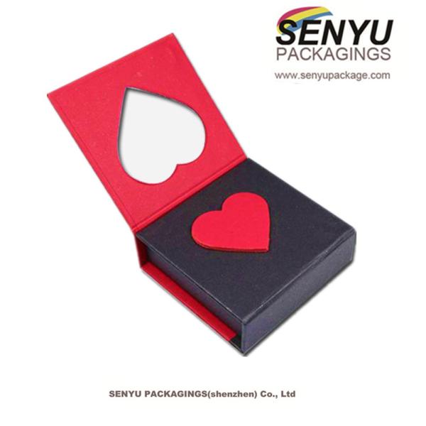 Unique Heart Design Jewelry Box Packaging / Flower Boxes For Roses Packaging