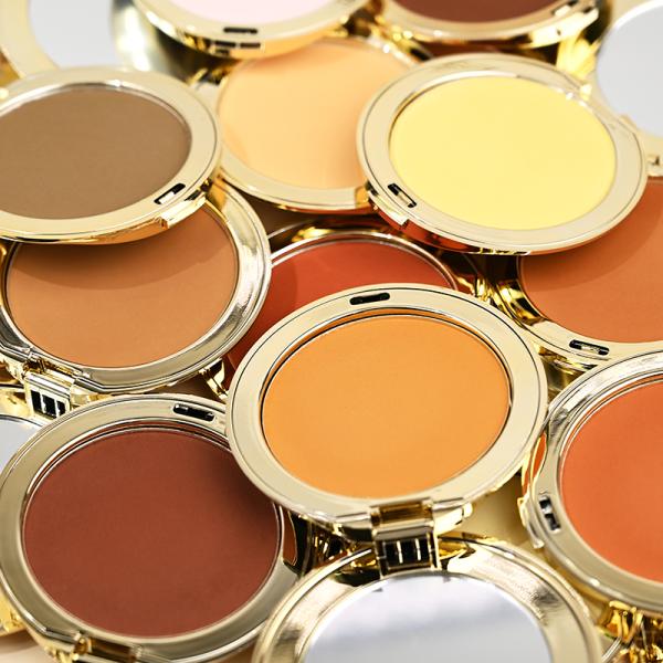 Poudre compacte de maquillage avec logo privé, cosmétiques personnalisés, marque de distributeur