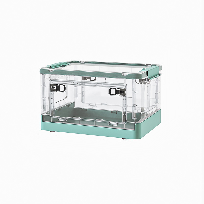 Large Capacity Foldable Clothing Storage Boxes and Stackable Transparent Plastic Furniture Closet Organizers