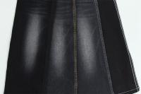 Full Lycra Satin Weave Black Black High Stretch Denim Fabric
