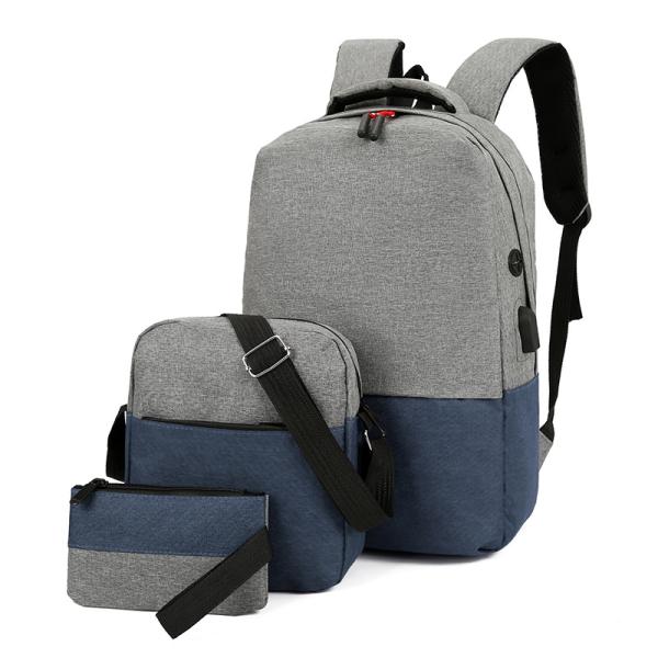 Waterproof School Backpack Set for Teenage Boys Customized Men Student Backpack 3 Set