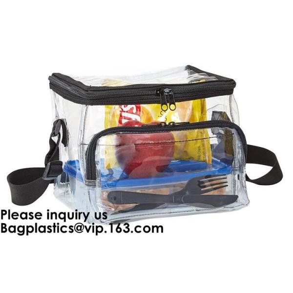 Clear Zipper Bag With Compression Packing Closure,Toiletry Bag With Pink Trim And Zipper Closing PVC zipper pouch bageas