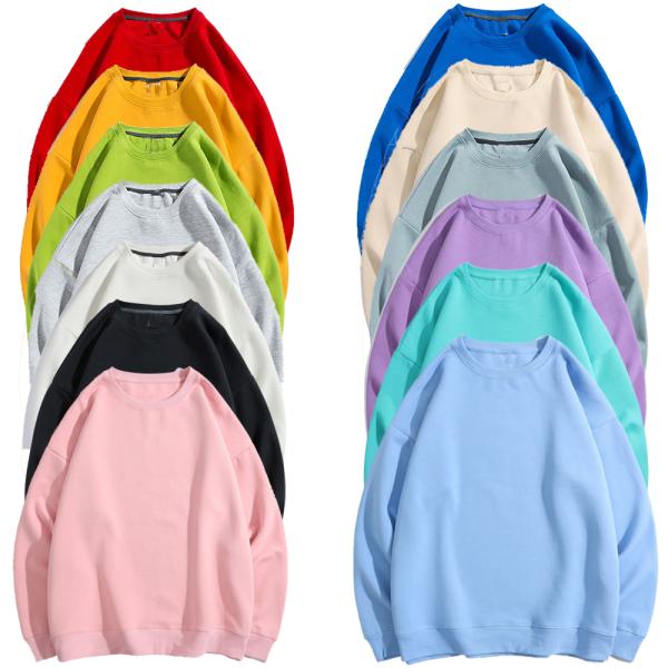 Crewneck Drop Shoulder Blank Oversized Sweatshirts Printed Plain Hoodies