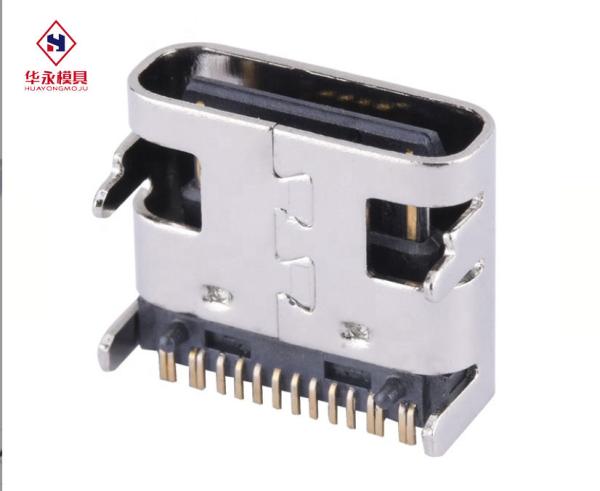 5A Electric Current 16 Pin Female USB Type C Connector