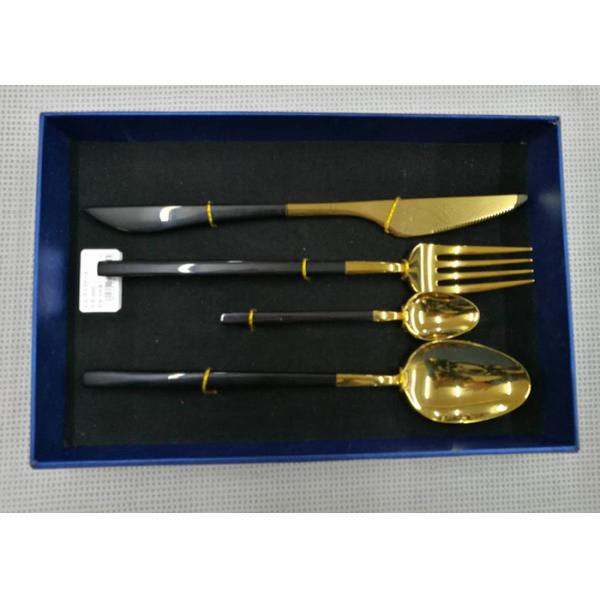 Цвет - покрытые наборы Флатваре нержавеющей стали 4 частей черноты регулируют головы золота