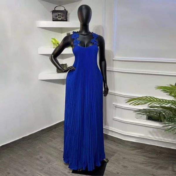 Elegant Petal Hem Maxi Dress - Stylish Long Dress with Unique Floral Detail