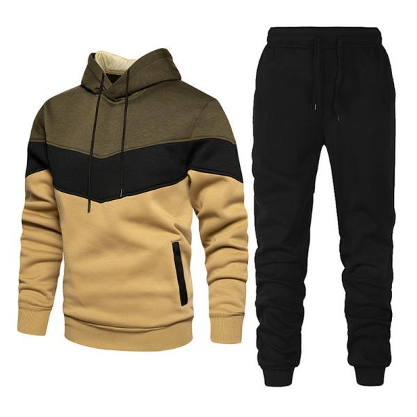 Adults Unisex Hoodies 100% Cotton Sweatshirt And Sweatpants Set Solid Thick Hoodie