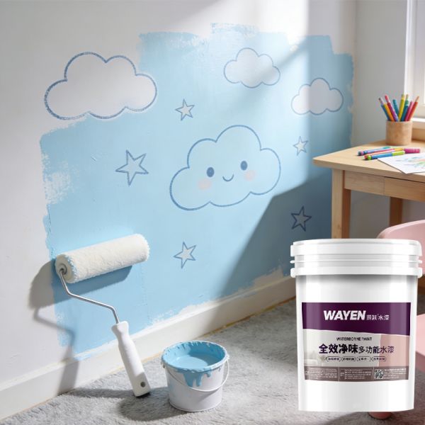 W-8200 Negative Ion Oxygen Bar Children's Wall Paint Waterproof Dustproof Eco-Friendly Coating for Nursery Children's Room Walls