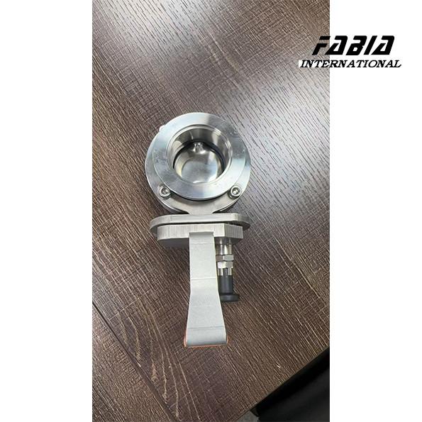 PTFE / EPDM Seal High Pressure KF100 High Vacuum Butterfly Valve For Manual Operation Scientific Research Instruments