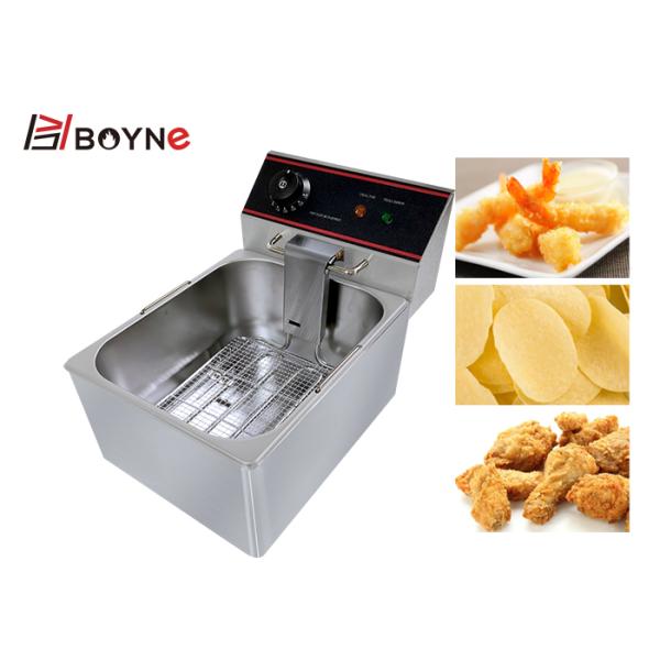 Fast Food Restaurant stainless steel Electric Fryer With One Tank One Basket