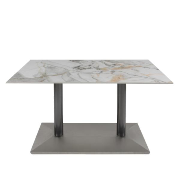Luxury Square OEM Marble Pedestal Dining Table