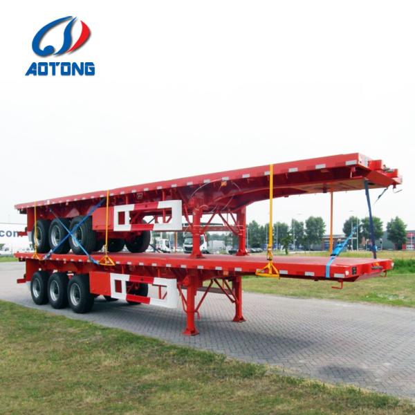 Container Trailer 2 Axle 3 Axle 20FT 40 Ft Trailer Chassis Flat Bed Flatbed Trailer