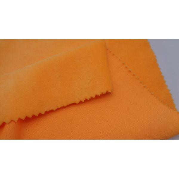 100% Polyester Bonded Fabric Short Plush 205 Gsm Windproof
